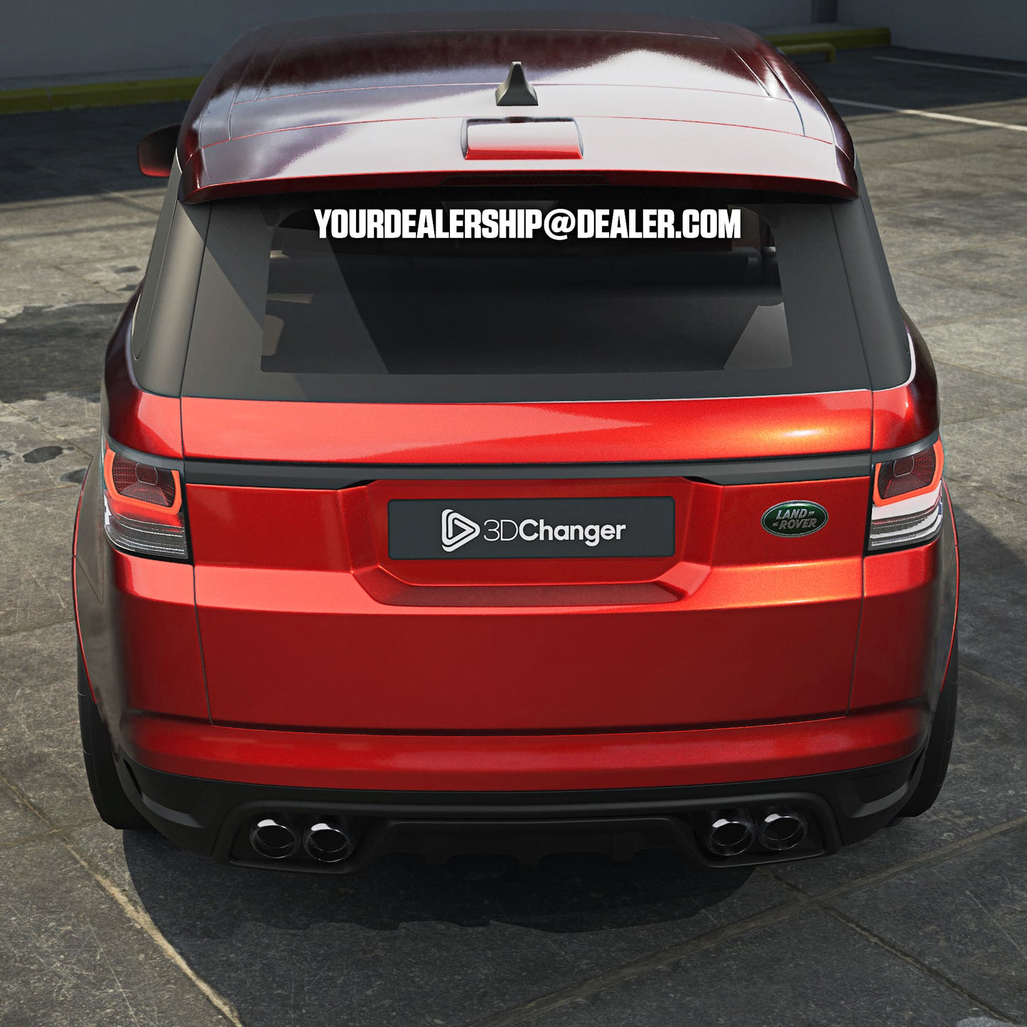 CUSTOM CAR DEALER BACK WINDOW DECALS